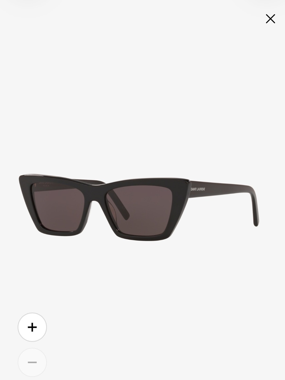 Saint Laurent Black Cat-Eye Acetate Sunglasses